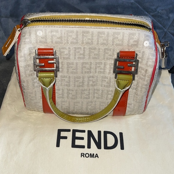 RARE FIND FENDI multicolored mini speedy hand bag pristine condition - Picture 3 of 14